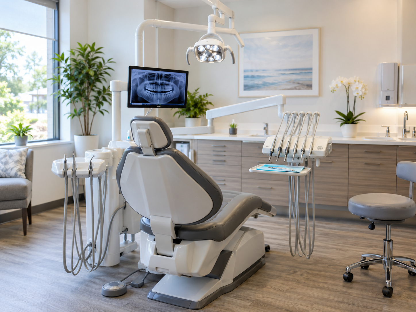 Illustrative image of a bright dental clinic